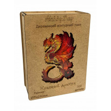 Пазл из дерева фигурный для детей и взрослых. Деревянный контурный Пазл «Красный Дракон» МДФ HD20030, HD20030 Пазл из дерева фигурный для детей и взрослых. Деревянный контурный Пазл «Красный Дракон» МДФ HD20030, HD20030