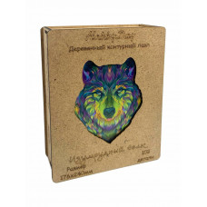 Пазл из дерева фигурный для детей и взрослых. Деревянный контурный Пазл «Изумрудный волк» МДФ HD20038, HD20038 Пазл из дерева фигурный для детей и взрослых. Деревянный контурный Пазл «Изумрудный волк» МДФ HD20038, HD20038