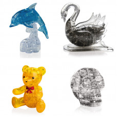 Подборка из 4х штук подарочный. Пазл для детей Дельфин со светом, Лебедь, Мишка, Череп Подборка из 4х штук подарочный. Пазл для детей Дельфин со светом, Лебедь, Мишка, Череп