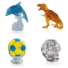 Коллекция из 4х штук на Новый год. Модель для сборки для мальчика Дельфин со светом, Динозавр, Футбольный мяч, Череп Коллекция из 4х штук на Новый год. Модель для сборки для мальчика Дельфин со светом, Динозавр, Футбольный мяч, Череп