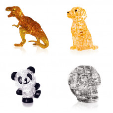 Комплект 4 штуки на Новый год. Конструктор для девочки Динозавр, Собачка, Панда Со светом, Череп Комплект 4 штуки на Новый год. Конструктор для девочки Динозавр, Собачка, Панда Со светом, Череп