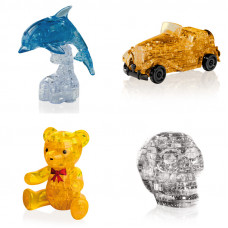 Игрушки 4 пазла новогодний. Пазл для девочки Дельфин со светом, Машина, Мишка, Череп Игрушки 4 пазла новогодний. Пазл для девочки Дельфин со светом, Машина, Мишка, Череп