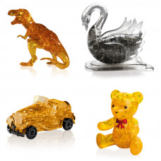 Коллекция из 4х штук новогодний. Конструктор для детей Динозавр, Лебедь, Машина, Мишка Коллекция из 4х штук новогодний. Конструктор для детей Динозавр, Лебедь, Машина, Мишка