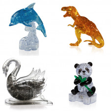 Игрушки 4 штуки в подарок. Конструктор для мальчика Дельфин со светом, Динозавр, Лебедь, Панда Игрушки 4 штуки в подарок. Конструктор для мальчика Дельфин со светом, Динозавр, Лебедь, Панда