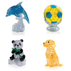 Комплект 4 штуки подарочный. Конструктор для девочки Дельфин со светом, Футбольный мяч, Панда, Собачка Комплект 4 штуки подарочный. Конструктор для девочки Дельфин со светом, Футбольный мяч, Панда, Собачка