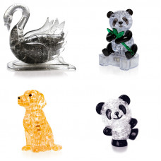 Комплект 4 штуки на Новый год. Пазл для мальчика Лебедь, Панда, Собачка, Панда Со светом Комплект 4 штуки на Новый год. Пазл для мальчика Лебедь, Панда, Собачка, Панда Со светом