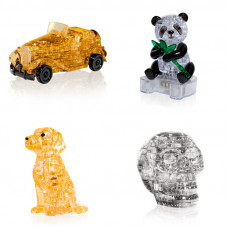 Комплект из 4х штук в подарок. Конструктор для детей Машина, Панда, Собачка, Череп Комплект из 4х штук в подарок. Конструктор для детей Машина, Панда, Собачка, Череп