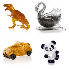 Подборка из 4х штук подарочный. Пазл для мальчика Динозавр, Лебедь, Машина, Панда Со светом Подборка из 4х штук подарочный. Пазл для мальчика Динозавр, Лебедь, Машина, Панда Со светом