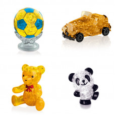 Комплект 4 штуки новогодний. Пазл для мальчика Футбольный мяч, Машина, Мишка, Панда Со светом Комплект 4 штуки новогодний. Пазл для мальчика Футбольный мяч, Машина, Мишка, Панда Со светом