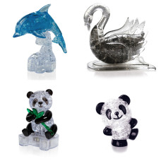 Коллекция из 4х штук подарочный. Модель для сборки подарок классу Дельфин со светом, Лебедь, Панда, Панда Со светом Коллекция из 4х штук подарочный. Модель для сборки подарок классу Дельфин со светом, Лебедь, Панда, Панда Со светом