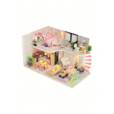 Набор в подарок игрушка + румбокс. Модель для сборки Розовый лофт, M035 Набор в подарок игрушка + румбокс. Модель для сборки Розовый лофт, M035